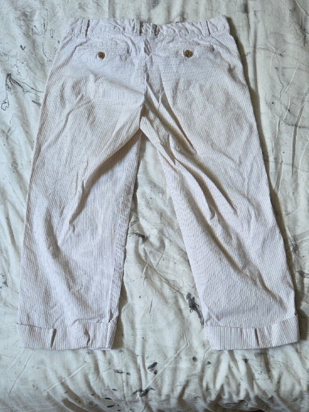 GAP Beige Pinstripe Straight Pants - Picture 4 of 6